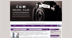 Desktop Screenshot of musicfilmphotography.co.uk